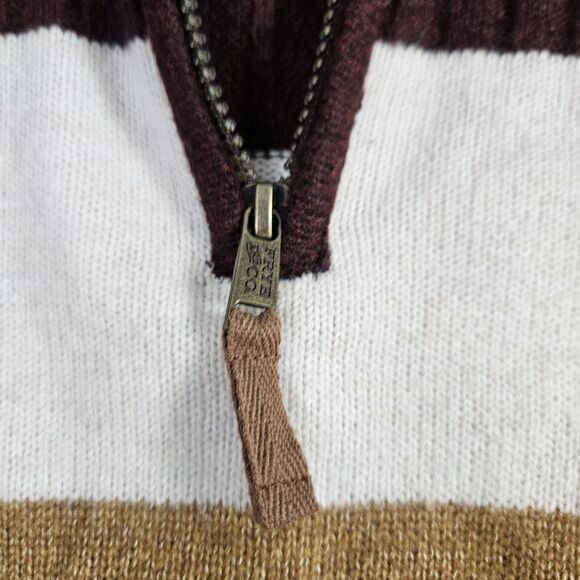 NWT Frey Mens Tight Knit Sweater Sz L 1/4 Zip Cozy Cabin Academia Casual Preppy - Picture 6 of 10